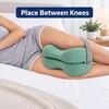 Contoured Memory Foam Knee Pillow for Side Sleeping, Ergonomic Leg