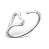 Love Heart Midi Ring 925 Sterling Silver