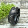 8mm Black Plated Stainless Steel Ring with Engraved Orca Killer