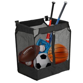 Kokone Wall Hanging Basket for Slat Walls- Mesh Storage Basket for Slatwall, Sport Balls Storage Organizer for Garage Slat Walls, Slatwall Accessories Storage Bin for Home Shop Garage Gym, 16x12x17 IN