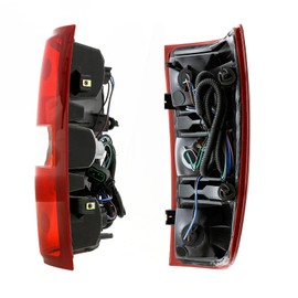 Wildwolf Tail Lights Assembly for Chevy Silverado 1500 2500 3500 2500HD 3500HD 2007-2014 Rear Brake Turn Signal, Pack of Left Driver Right Passenger Taillights (Red border, Rear Left and Right Side)
