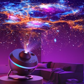 xinyee Space Sphere Starry Projection Light Bedroom Starry Sky Lamp Meteor Effect Lamp RGB Decorative Light Adjustable Focus 1/2H Timer Function Type-C Plug and Play