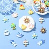 LiQunSweet 40 pcs 10 Styles Ocean Theme Resin Charms Whale