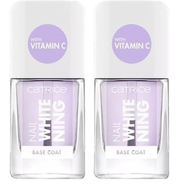 Catrice Nail Whitening Base Coat, Nail Care, Nagelpflege, transparent, aufhellend, langanhaltend, sch√ºtzend, transluzent, ohne Aceton, vegan, Mikroplastik Partikel frei (10,5ml) (Packung mit 2)