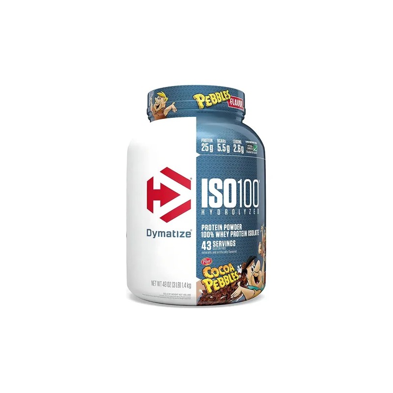 Proteína Dymatize ISO-100 Hidrolizada de 3 lb, Sabor Cocoa Pebbles