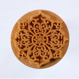 MKM Pottery Tools “Stamps 4 Clay” Extra Large Round Decorative Stamp for Clay (Scxl-010 Doily)