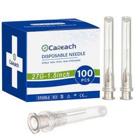 Careach 100pcs 27 Gauge 1.5 inch Needles for Industrial Lab Accessories, Measuring and Refilling Inks