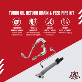 Turbo Return Hose Set Replacement by AA Ignition - Compatible with Buick and Chevy - 1.4L Encore, Cruze, Sonic, Trax - Replaces Parts 55567067, 55568031, 55587854, 25198546