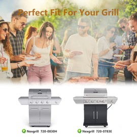Grill Replacement Parts for Nexgrill 720-0830H, Nexgrill 720-0888, 720-0888N, Grill Burner Tubes, Heat Shield Tent Plates and Grill Igniters Kit Replacement for Home Depot Nexgrill 4 Burner 720-0830H