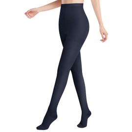 DCCDU Medical Compression Pantyhose for Women & Men, 20-30mmHg Graduated Support Tights, Opaque Closed Toe Waist High Compression Stockings & Leggings for Varicose Veins, Edema, Flight, DVT, Navy 2XL