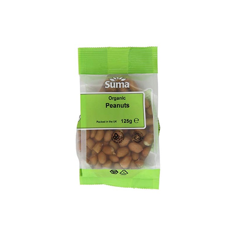 Suma Organic Peanuts 125 g (Pack of 6)