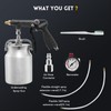Undercoating Spray Gun with 33.82oz Suction Feed Cup, 360° &