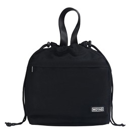 Moyad Reusable Lunch Bag for Women Men, Insulated Cooler Lunch Box Handbag Tote bag with Handle and Drawstring Closure for Work Picnic Travel Camping Outdoor, Black