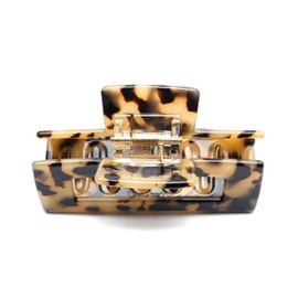 QinGoo Medium Women's Hair Clip, Beautiful Hair Clip, Elegant Hair Accessories, Headpiece, Hair Accessory, Fine, Medium, Thick, Medium Hair, 1 Piece (7.8 x 4 cm, Tortoise)