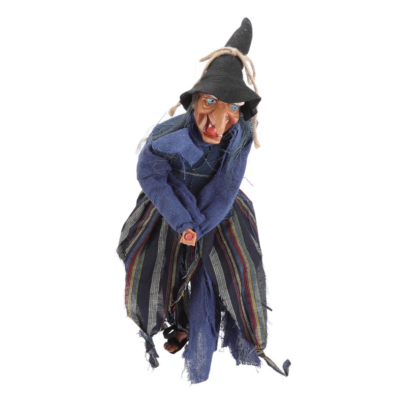 Blue Hanging Horror Witch Decorative Voice Control Hanging Prop Decoration