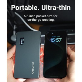 ORLN'K RGB Video Camera Light, Flexible Arm, 6.5" Portable Ultra-Thin with Soft Diffuser for Photography, Video, Content Creation (Arm Combo)