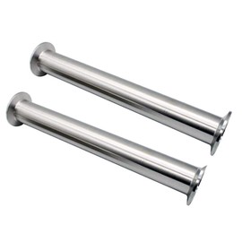 Fitvell Sanitary Spool Tube Tri Clamp Tube 6" Length with 2" Tri Clamp 64mm Ferrule Flange 304 Stainless Steel Seamless Round Tube （pack of 2）