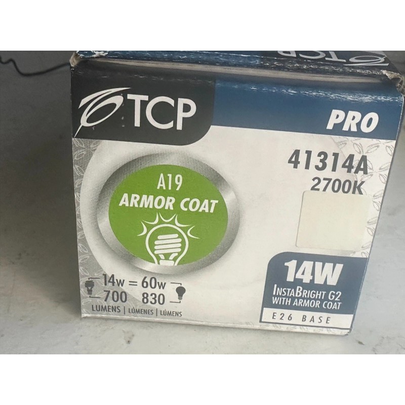 TCP 14 WATT 2700K CFL ARMOR COAT
