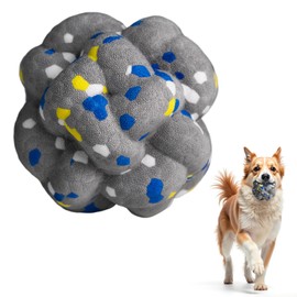 Moonorange Upgrade Dog Balls Interactive Toys for Aggressive Chewers, Indestructible Tennis Durable Bouncy for Fetch Game, Lightweight Floating, Grey