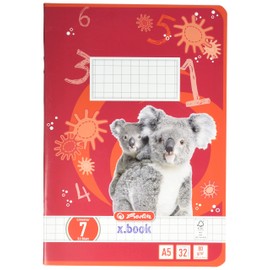 Herlitz Heft A5 Lineatur 07, holzfreies Papier, kariert, 80 g/m², 7 x 7 mm, 32 Blatt, weiß