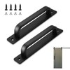 Sliding Barn Door Handles Matte Black, 7''/18 CM Alloy Sliding