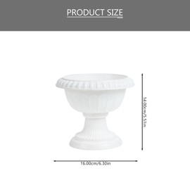 Antique Flower Tall Rome Style Decorative Urn Planter Outdoor Flower Pots 16x14x11cm Suitable for Balcony Garden Porch