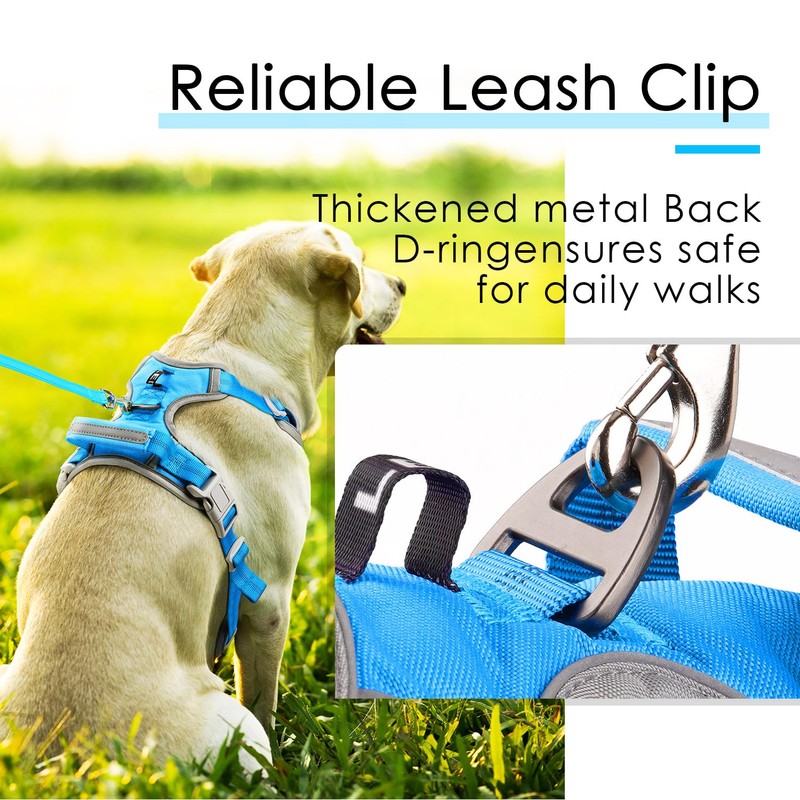 ThinkPet Anti-Pull Dog Harness, with Handle, Easy to Control, Adjustable,