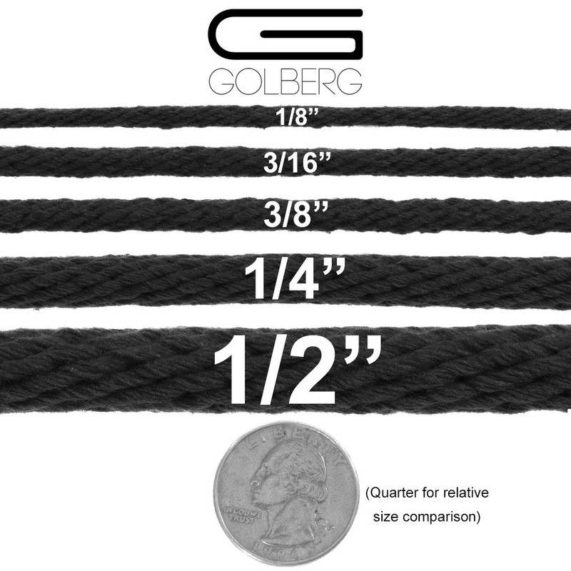 Golberg Solid Braid Poly Cotton Rope – (1/8 Inch x