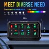 MICTUNING RGB 8 Gang Switch Panel ON/OFF LED Light Bar