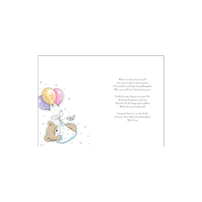 Regal Publishing Baby Card Birth of Granddaughter - 9 x