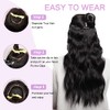 Jet Black Hair Extensions Clip in Human Hair 16inch with