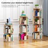 Kinembold Small Rotating Bookshelf, 2 Tier Revolving Bookcase 360 Display