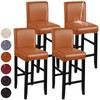 YISUN Bar Stool Covers, Stretch Waterproof PU Bar Stool Slipcover