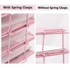 LUCYCAZ Desk Organizer - Stackable Paper Tray, 4 Tier Pink