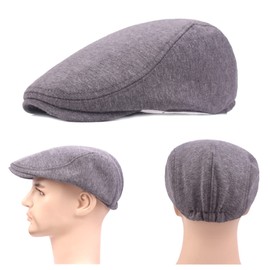 UTTPLL Men-Cotton-Gatsby-Newsboy-Driving Caps Soft Classic Ivy Irish Hats Golf Beret Flat Hat Cabbie Hunting Cap Dark Grey One Size