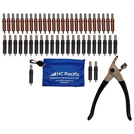 25 Each C5/32 & C1/8 Cleco Fasteners (Made in USA) & Pouch W/Cleco Pliers