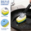 CELOX Dish Sponge with Handle for Pot Pan Sink Cleaning,