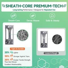 Umbrauto Fiberglass Travel Trailer Cover Fits 11'-13' Trailers, 2023 Upgraded 7 Layers Top Camper RV Cover with Windproof Strap,Adhesive Repair Patches