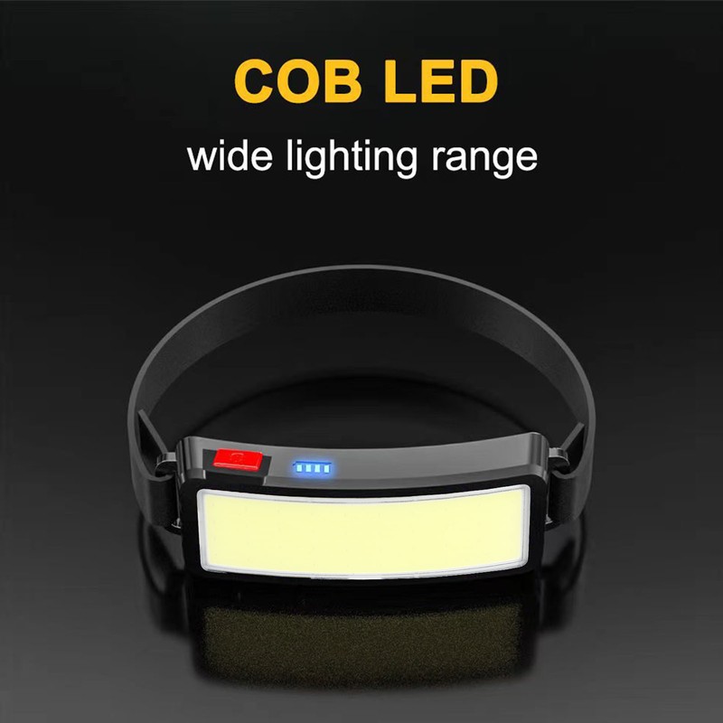 LED Headlight USB Charging IP64 Waterproof Adjustable Floodlight Head Lamp