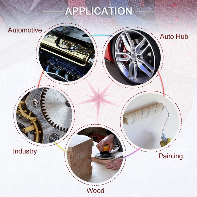 sourcing map Pack of 65 2 Inch Sanding Discs Sandpaper