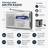 Mini AM/FM Portable Radio – Battery-Operated Pocket Radio with Built-In