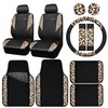 CAR PASS Leopard Print Faux Leather Car Seat Covers &