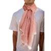 Prettystern Unisex Mottled Plain Long Lightweight Summer Linen Scarf, T87