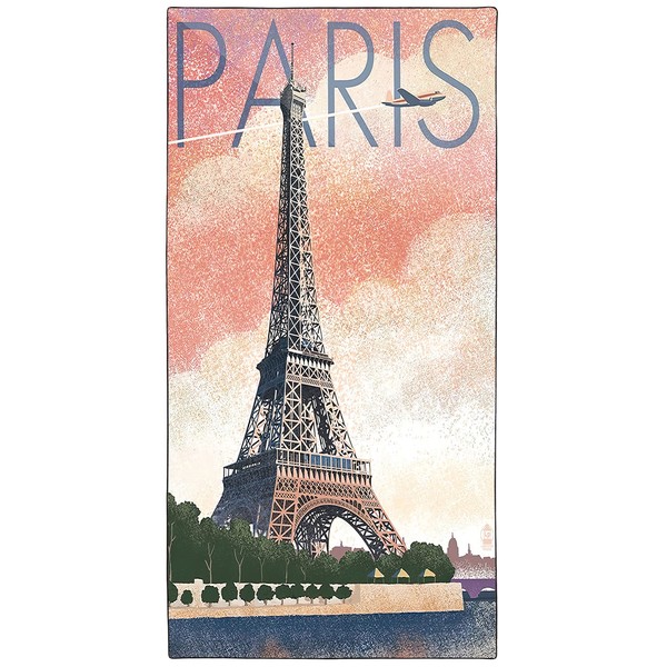 Rstick Eiffel Tower Beach Towel Oversized 36"x72" Quick Dry Sand