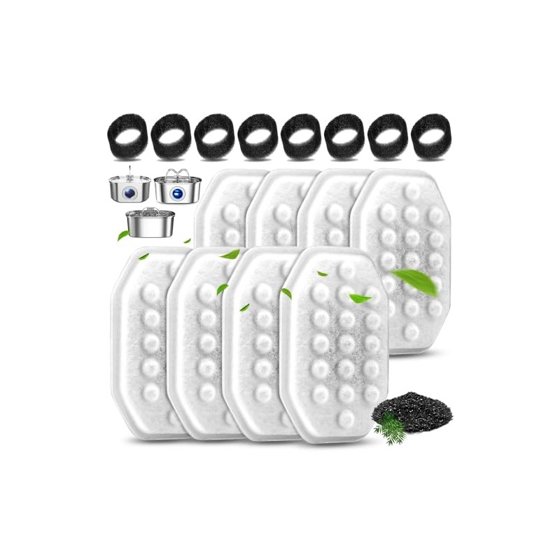 Cat Water Fountain Filter Replacement Set - 8 Pack