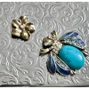 SPRING STREET DESIGN SEMI PRESIOUS CARD HOLDER WITH TURQUOISE STONE