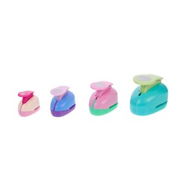 4 piezas Perforadora para Manualidades Círculos Ligera y Portátil para Scrapbook y DIY y Actividades Escolares Color Aleatorio Color Aleatorio