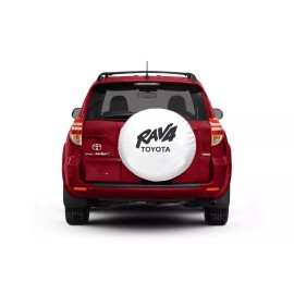 SpareCover® Classic Series - 28" White Tire Cover fits Toyota Rav4 w/liner