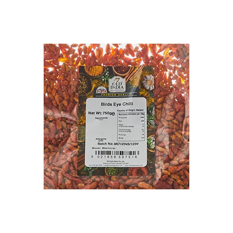 Old India Birds Eye Chilli 750g