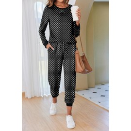 Ekouaer Pajamas For Women Comfy Long Sleeve Jogger Set Lounge Pjs Set With Pockets